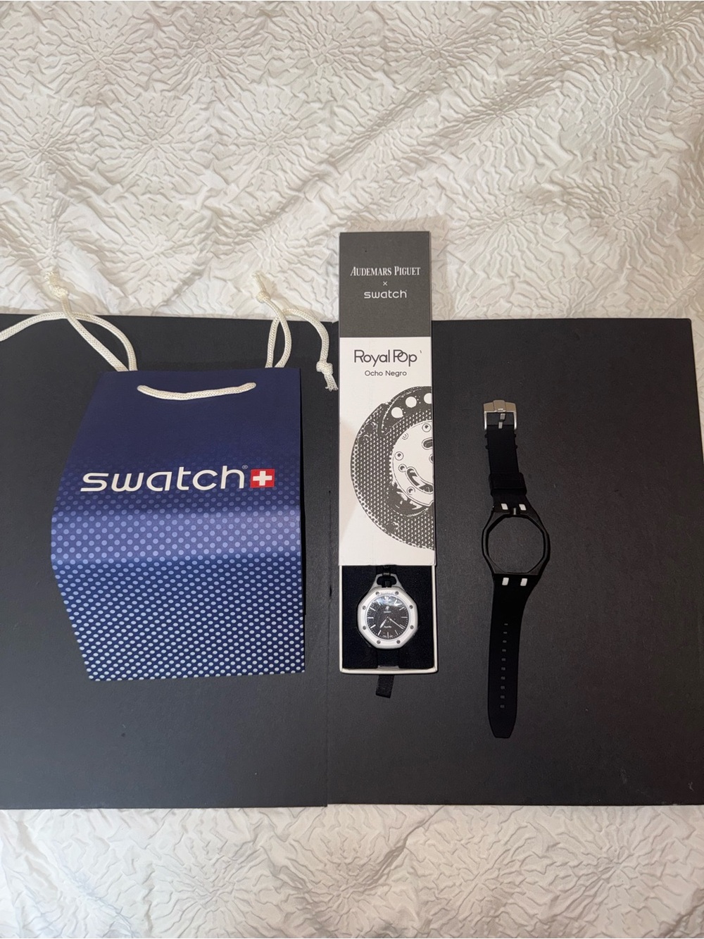 A.P. x Swatch Royal Pop Ocho Negro – Brand New + Bonus Gift